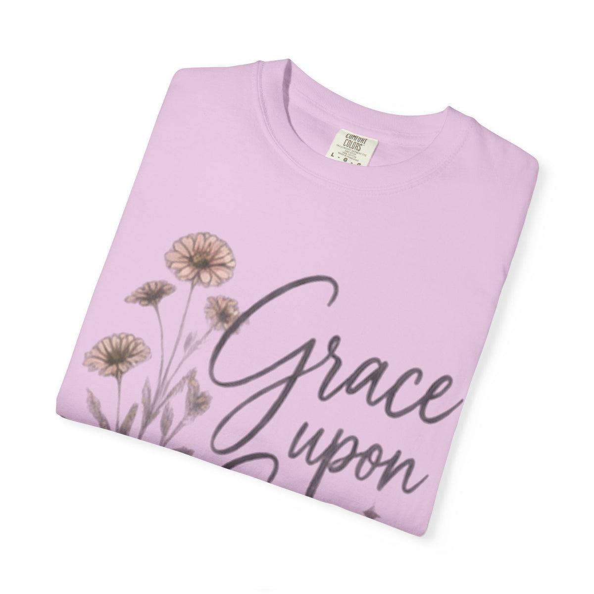 Grace Upon Grace T-Shirt — Floral Inspirational Christian Tee (John 1:16)